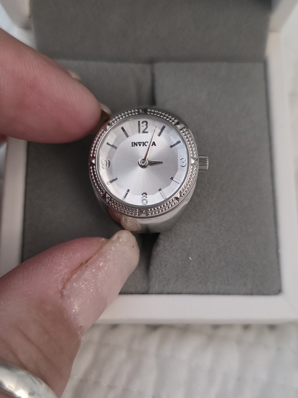 Invicta Silver Women's Ring Watch - Silver Tone